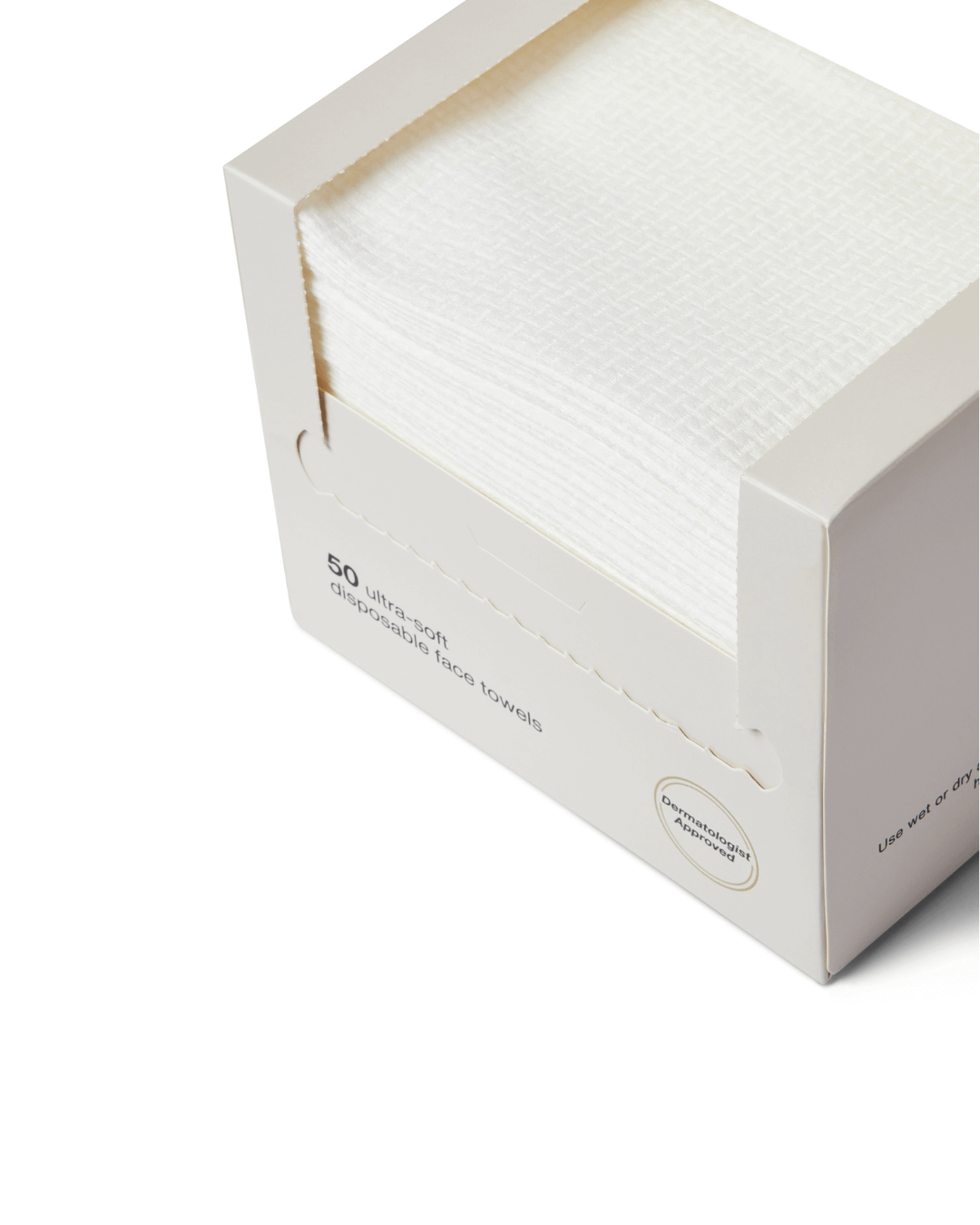 SKLIN Glow Cloths — Dermatologist-Approved Disposable Face Towels in a stylish box, featuring 50 luxury disposable face cloths for glowing skin.