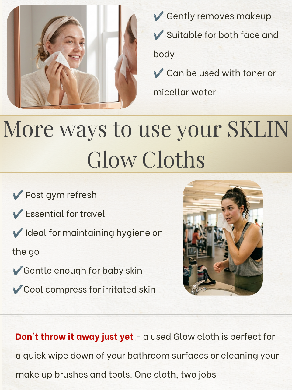 SKLIN Glow Cloths – Duo Bundle (2 x 50 Cloths)