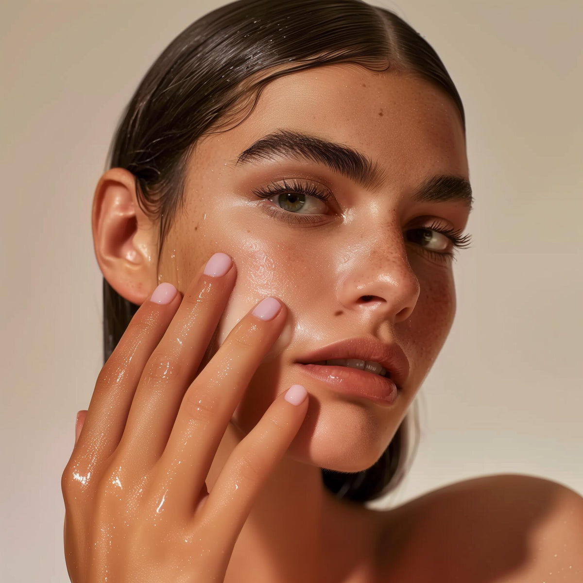 woman with clear skin